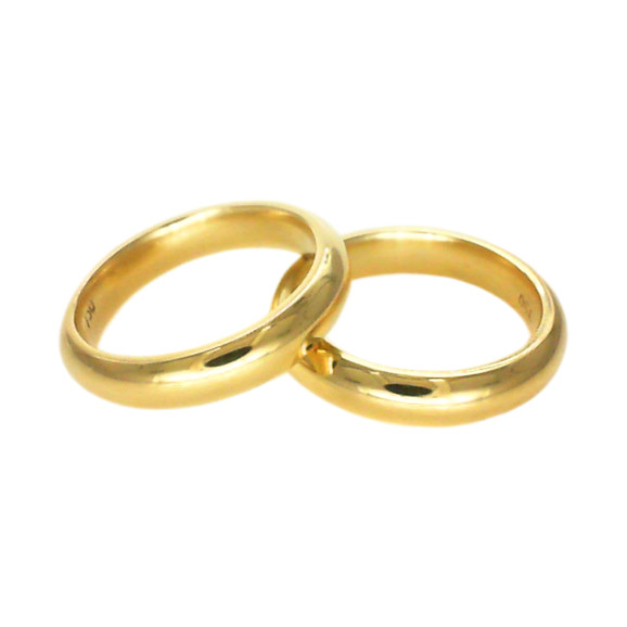 Aliança de Casamento em Ouro Amarelo 18K Tradicional