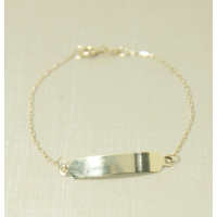 Pulseira Infantil em Ouro Amarelo 18K com Chapa 