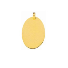 Pingente Oval em Ouro Amarelo 18K para Fotogravação