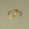Aliança de Casamento em Ouro Amarelo 18K e Ouro Branco