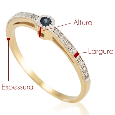 Largura e espessura